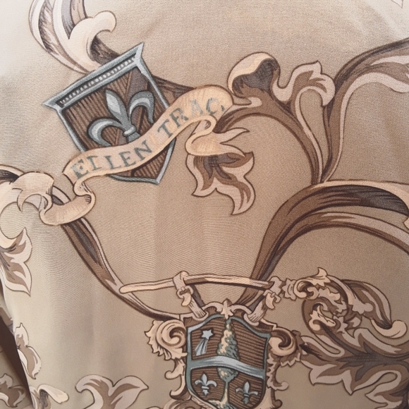 ELLEN TRACY LINDA ALLARD 100% SILK ROYAL CREST PRINT - Picture 6 of 8